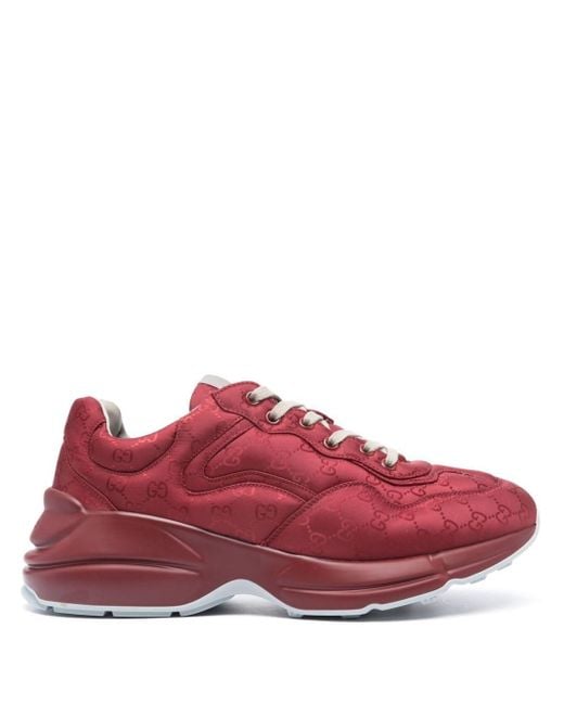 Gucci Rhyton Slip-on Sneakers in het Red voor heren