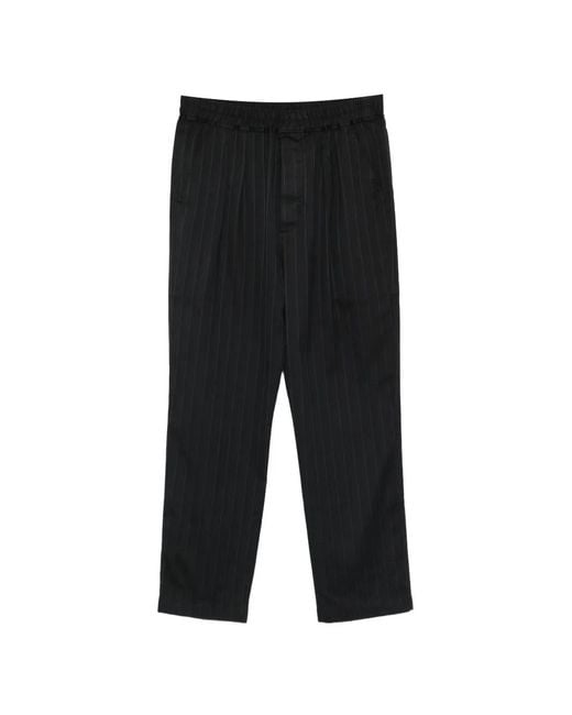 Tom Ford Black Pinstripe Elasticated Trousers for men