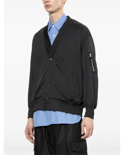 Comme des Garçons Black V-Neck Jacket for men