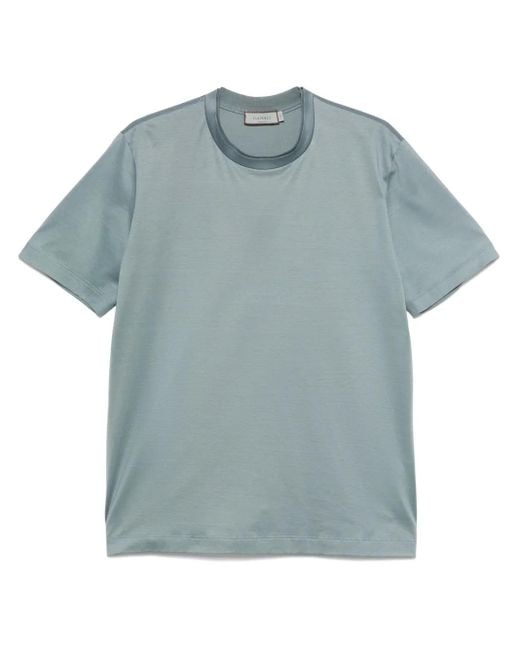 Canali Blue Cotton T-Shirt for men