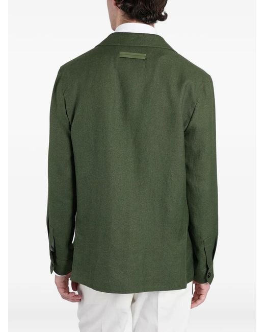 Zegna Green Patch-Pocket Jacket for men