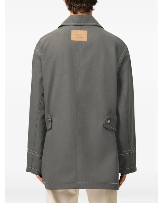 AMI Jassen ,Grijs ,Wol New Wool Worker Jacket in het Gray