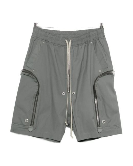 Rick Owens Shorts Met Ritsdetail in het Gray voor heren