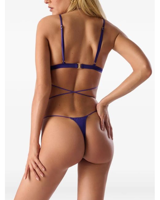 Maison Close Glow Triangel Bikinitop in het Purple