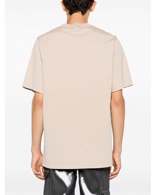 T-shirt en coton à logo embossé Fendi pour homme en coloris Natural