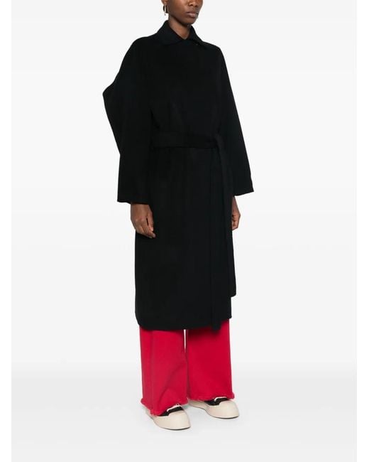 KENZO Black Double-Breasted Coat