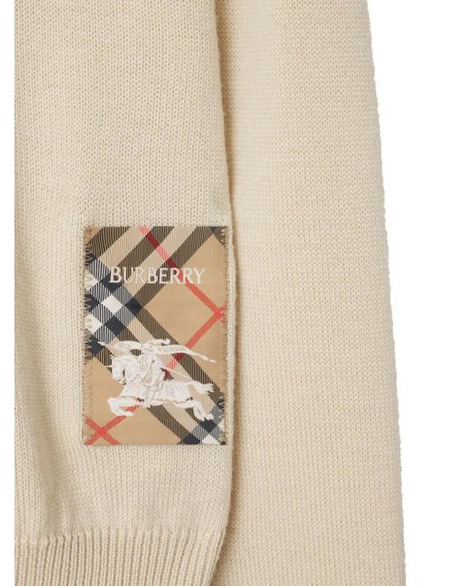 Burberry Geruite Wollen Trui in het Natural voor heren