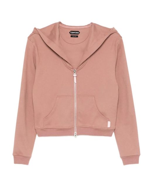 Tom Ford Pink Cotton Zip Hoodie
