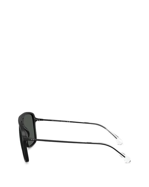 ARMANI EXCHANGE Black Double-Bridge Sunglasses for men