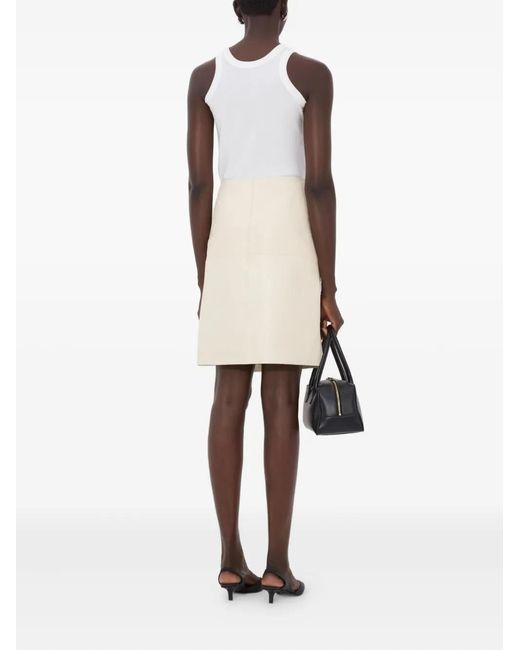 Falda midi asimétrica Gora Loulou de Saison de color Natural