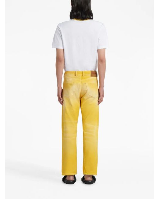 Vaqueros Rectos Teñidos Marni de hombre de color Yellow