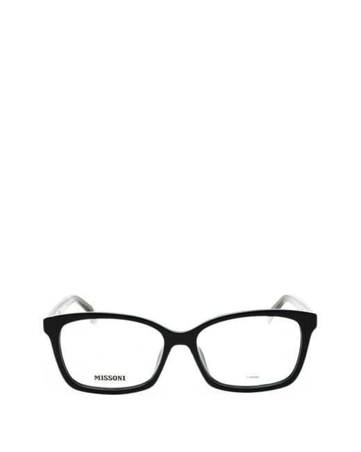 Missoni Black Rectangle-Frame Glasses