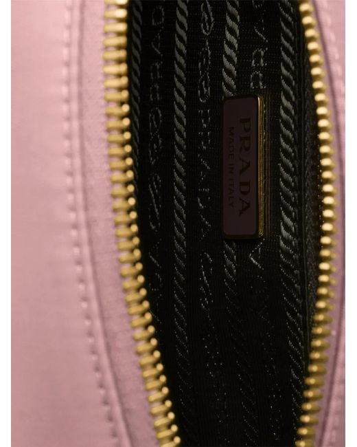 Prada Pink Logo-Plaque Shoulder Bag