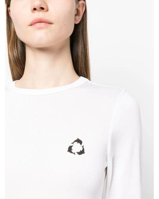 BOTTER White Long-Sleeve Logo-Print T-Shirt