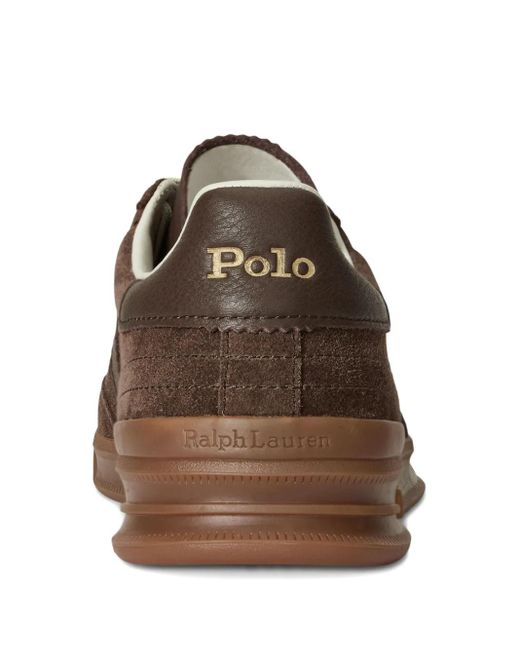 Polo Ralph Lauren Brown Heritage Aera Suede Sneakers for men