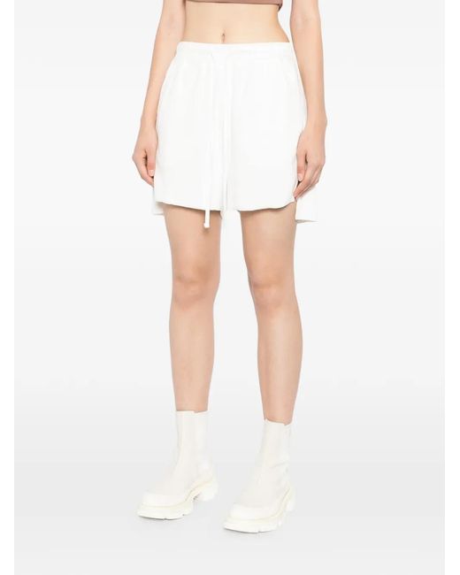 Thom Krom White Drawstring Layered Shorts