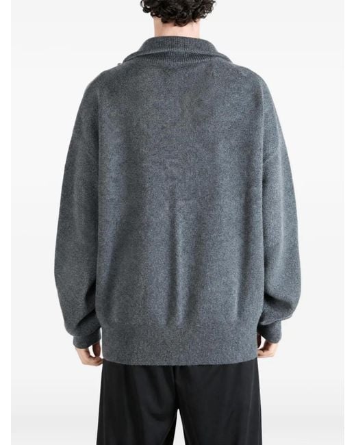 Extreme Cashmere Gray N°319 Xtra Out Zip-Up Long-Sleeve Cardigan