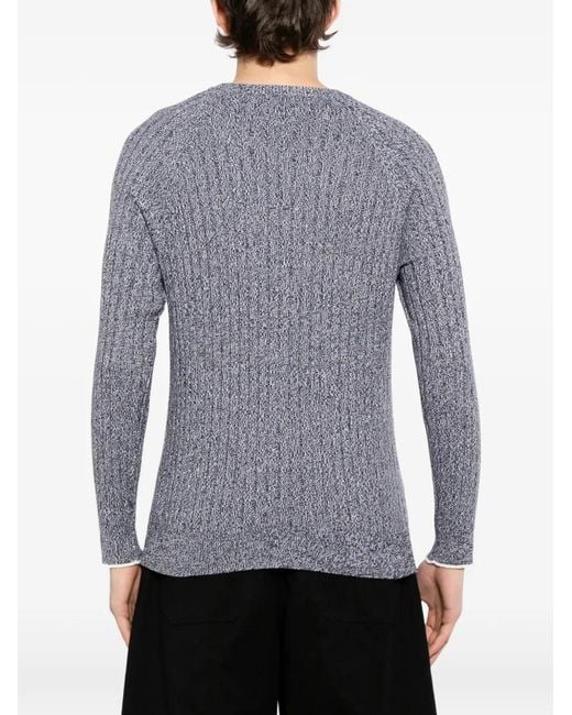 N.Peal Cashmere Gray Cable Sweater for men