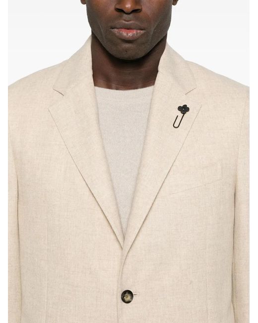 Lardini Natural Mélange-Effect Blazer for men