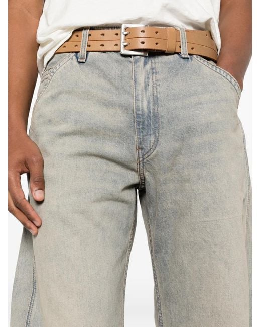 Levi's Gray Logo-Patch Jeans for men