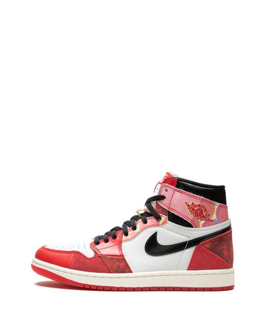 Sneakers Air 1 High OG Spider-Man Across The Spider-verse di Nike in Red da Uomo