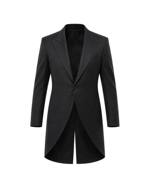 Corneliani Black Mantua Peak-Lapel Tailcoat for men
