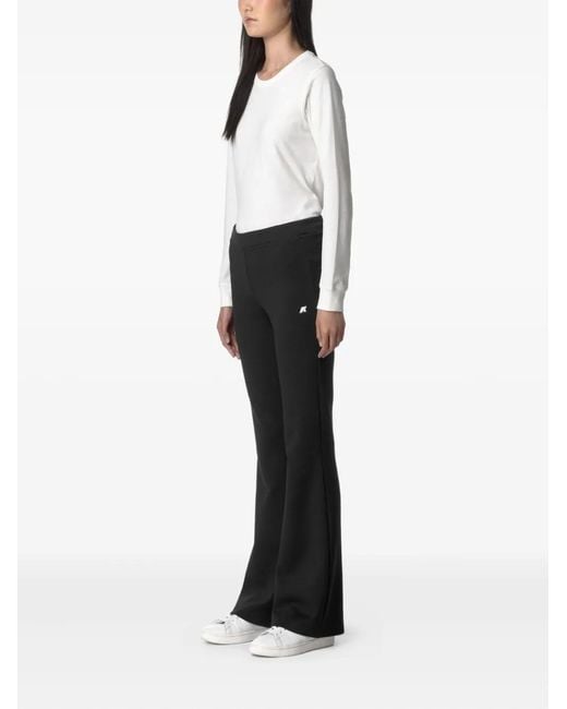 K-Way Black Jenny Logo-Patch Trousers