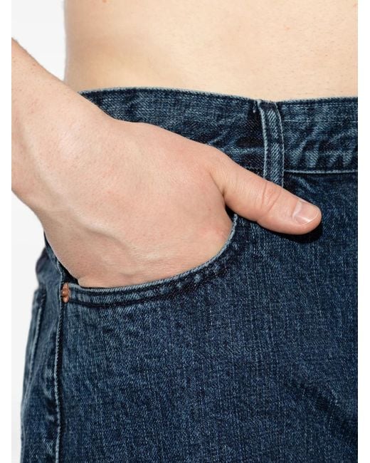KENZO Blue Logo-Embroidered Jeans for men