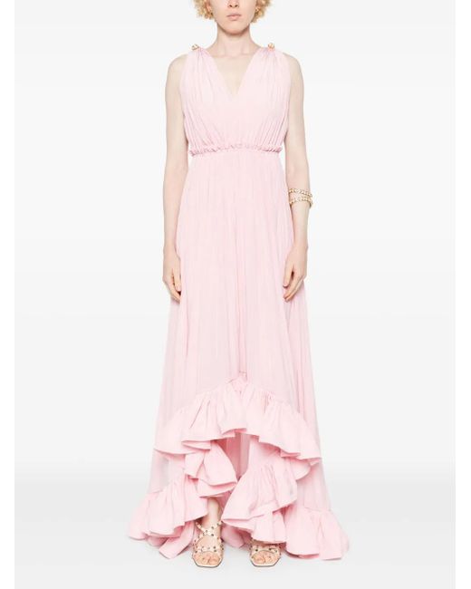 Lanvin Pink Ruffled Gown