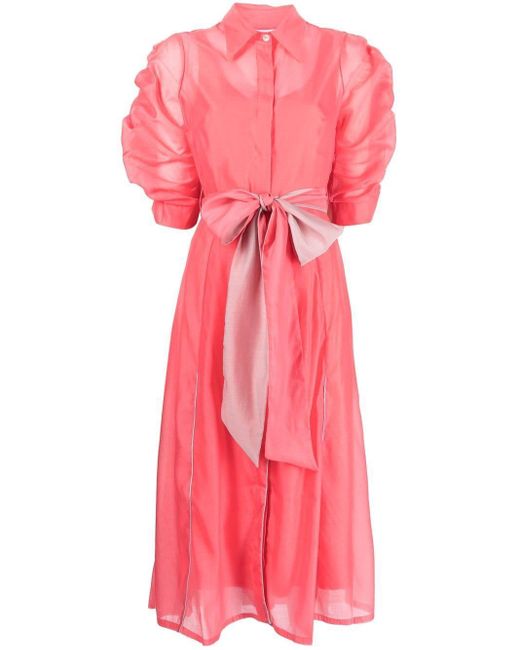 Baruni Pink Tena Kleid mit Gürtel