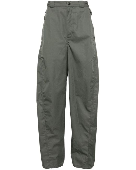 Lemaire Gray High-Rise Wide-Leg Trousers for men