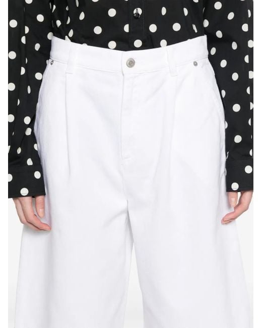 Moschino White Klassische Shorts