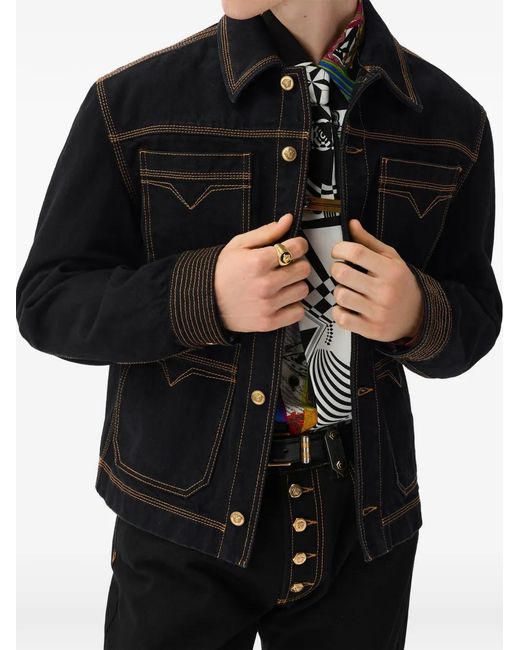 Versace Black Denim Blouson for men