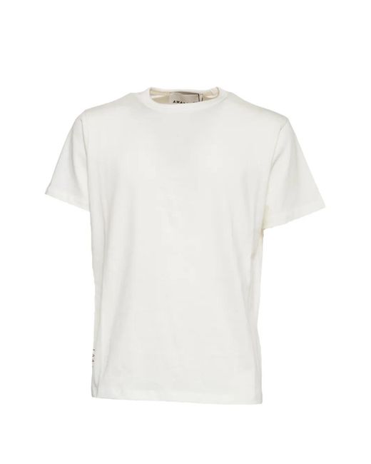 Amaranto White Short Sleeve Oversized T-Shirt for men