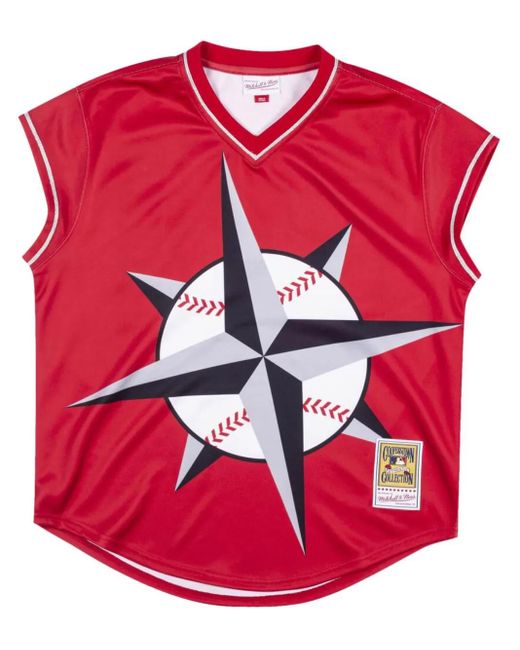 メンズ Mitchell & Ness Mlb Seattle Mariners 99 Ken Griffey Jr. トップ Red