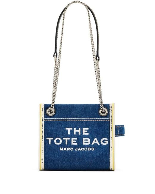 Marc Jacobs Blue The Mini Tote Bag Denim