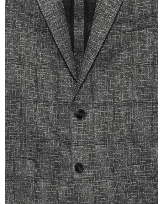 Karl Lagerfeld Gray Textured Two-Button Jacket for men
