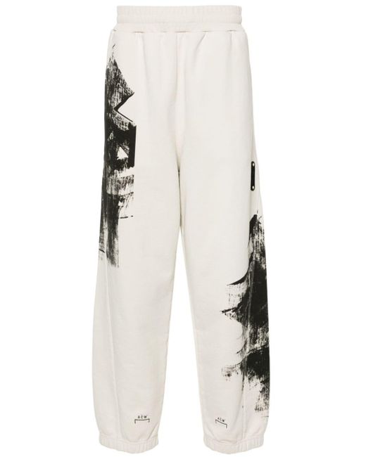 A_COLD_WALL* White Brushstroke Cotton Track Pants for men