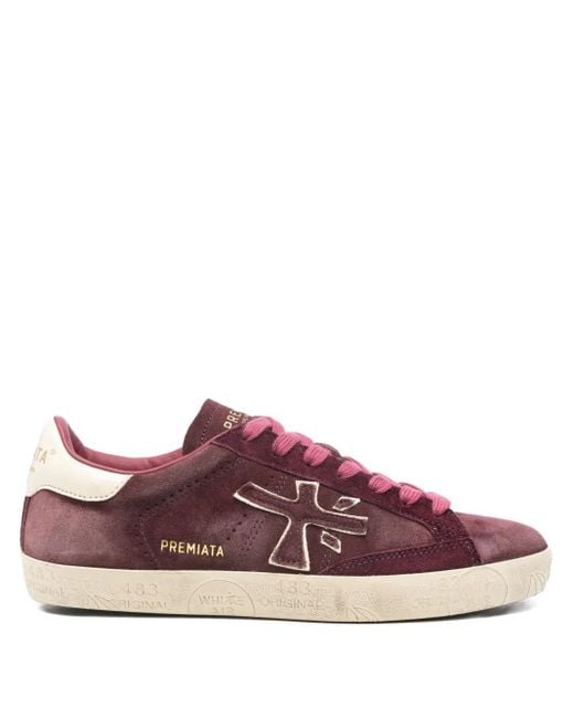 Premiata Purple Stevend 7626 Appliqué Trainers