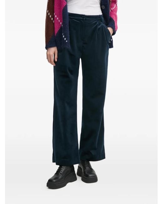 La Petite Francaise Blue Praline Pleated Trousers