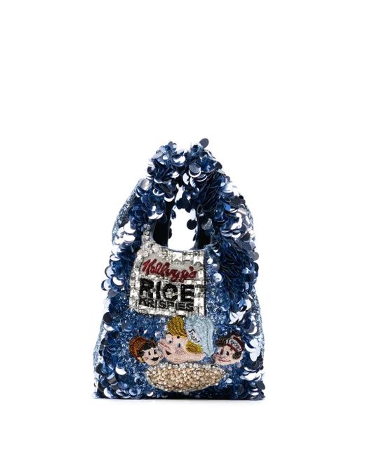 Anya Hindmarch Blue Rice Krispies Tote Bag