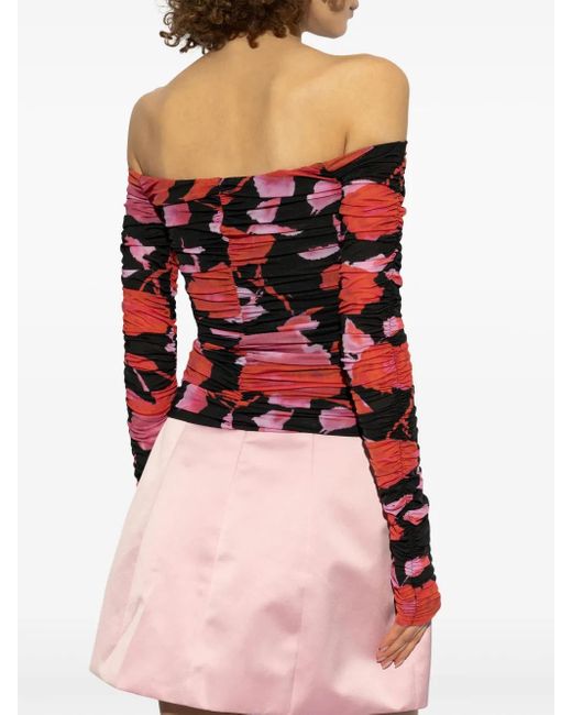 Blumarine Gedrapeerde Top in het Red