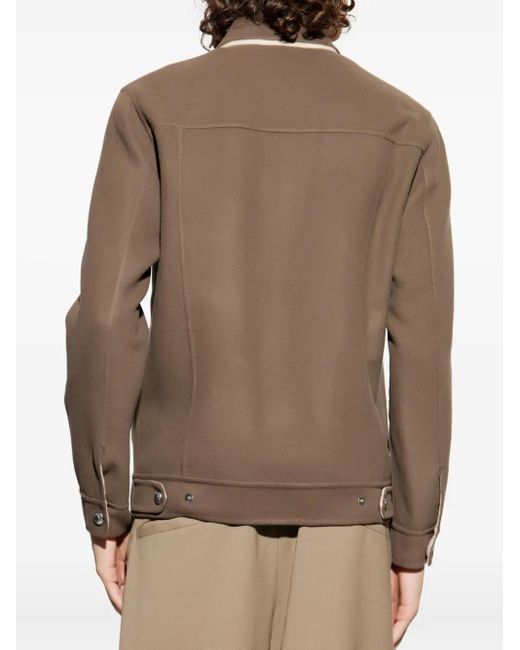 Eleventy Brown Buttoned Pocket Jacket for men
