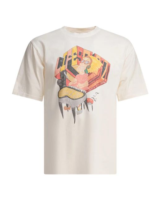 Kapital White Piano-Player Graphic T-Shirt for men