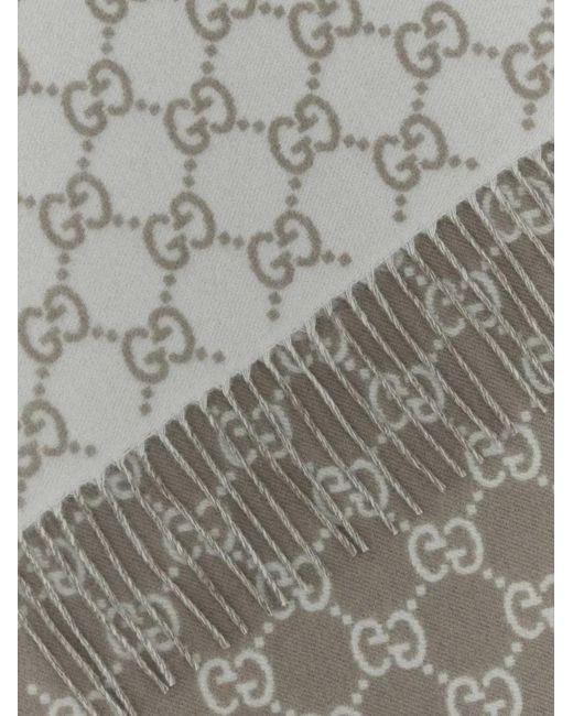 Gucci Gray Reversible Scarf