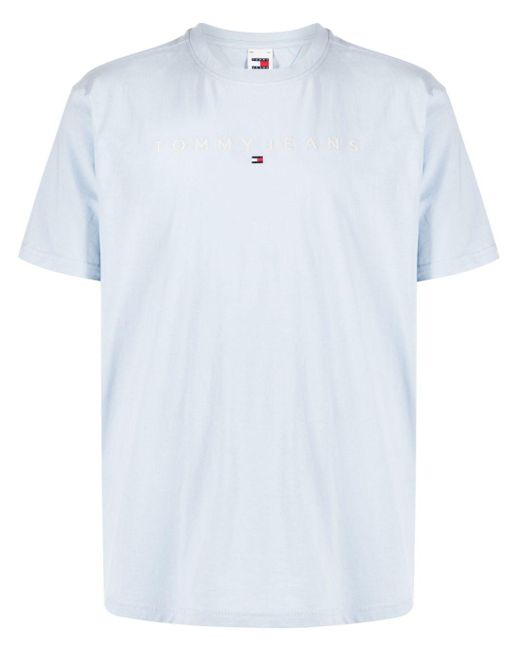 Tommy Hilfiger T-Shirt mit Logo-Stickerei in Blue für Herren