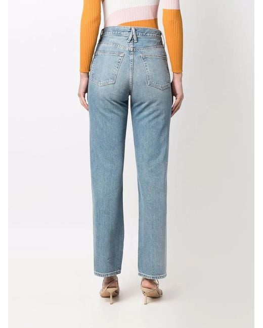 SLVRLAKE Denim Blue London High-Waisted Jeans