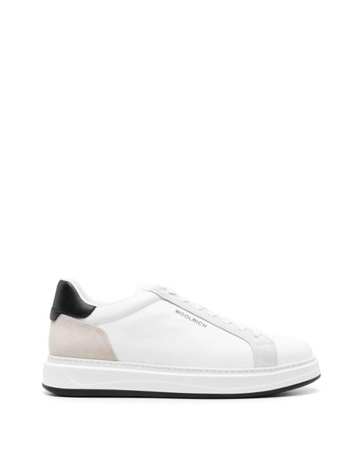 Woolrich Court Leren Sneakers in het White voor heren