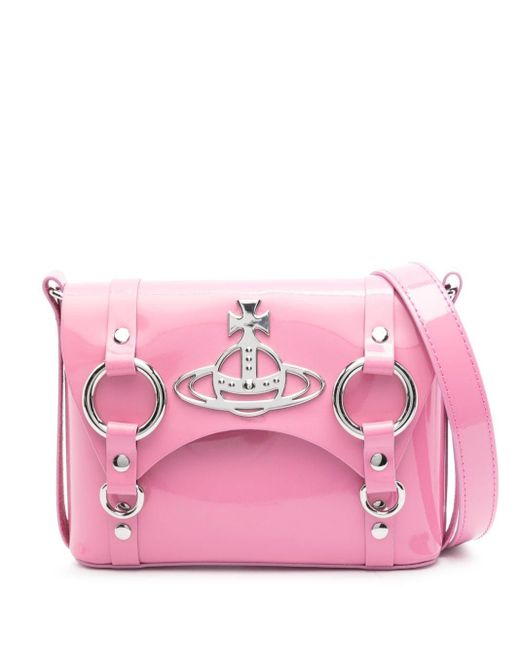 Vivienne Westwood Pink Kim Leather Cross Body Bag