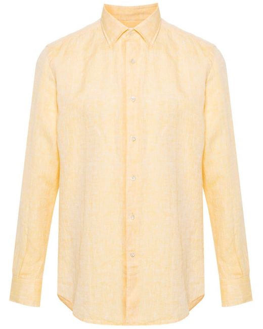 Glanshirt Natural Long-sleeve Linen Shirt for men